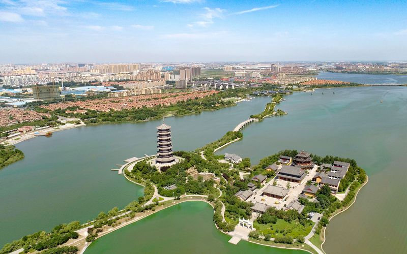8月21日拍攝的少海水利生態(tài)美景。張進(jìn)剛攝