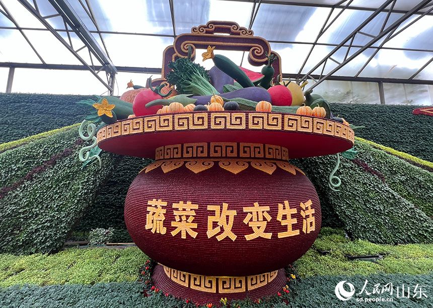 “綠播九州”主題蔬菜景觀。人民網(wǎng) 劉祺攝