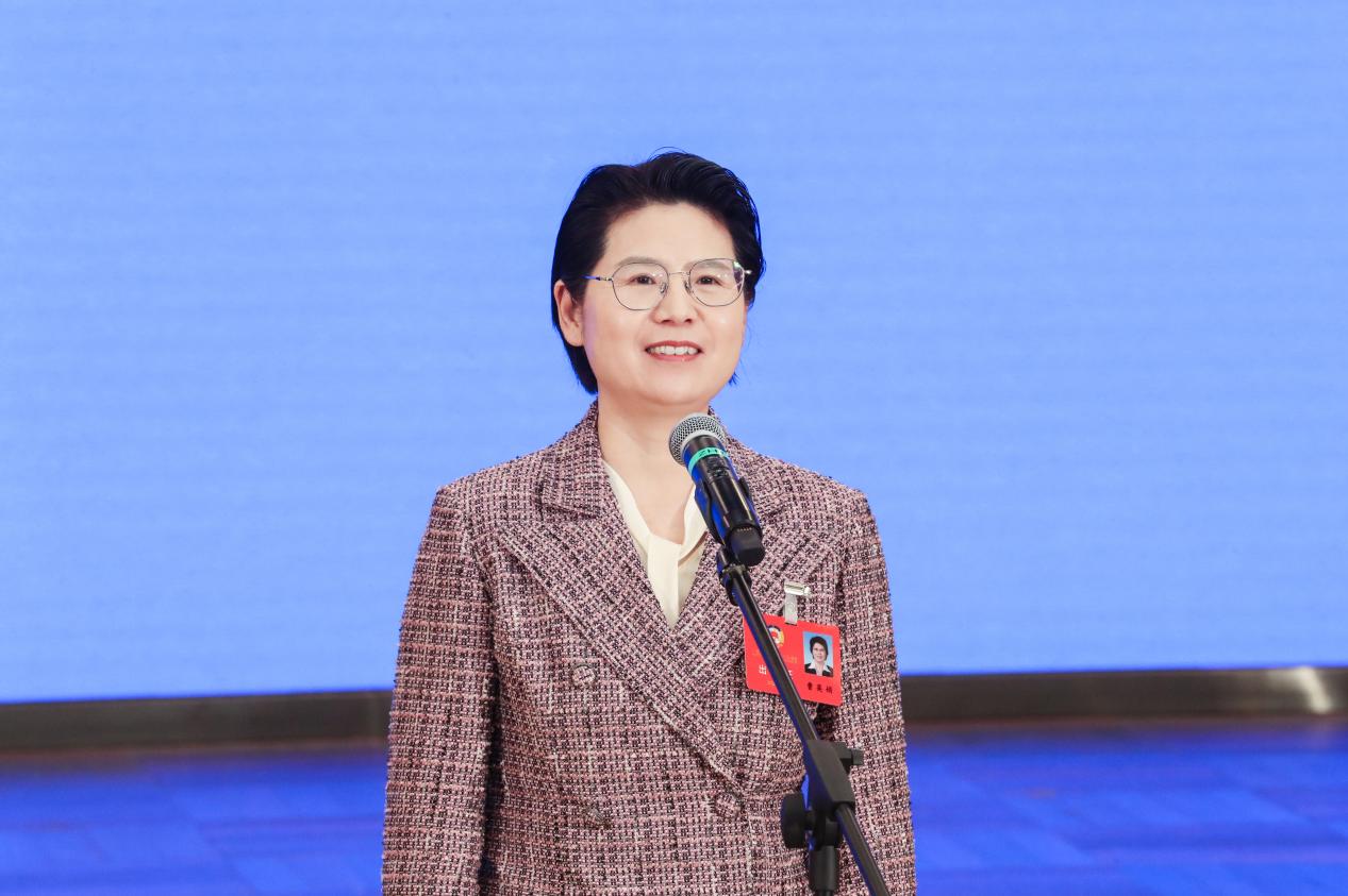 山東省政協(xié)委員、山東大學(xué)齊魯醫(yī)院護(hù)理部主任曹英娟。郭笑攝