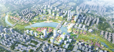 張村河（嶗山段一期北岸）綜合治理工程效果圖。 張村河生態(tài)公園規(guī)劃建設(shè)專項指揮部供圖