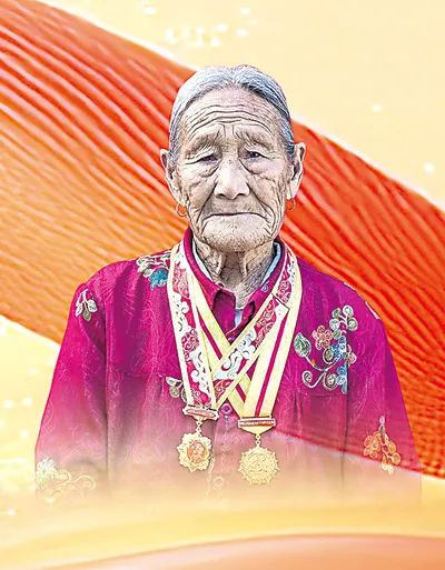 抗戰(zhàn)老兵景寶梅。楊明欣攝
