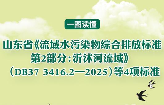 一圖讀懂 |山東省《流域水污染物綜合排放標準 第2部分:沂沭河流域》（DB37 3416.2—2025）等4項標準