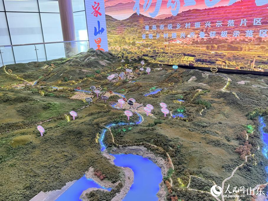 楊家山里示范片區(qū)沙盤。 人民網 李子悅攝